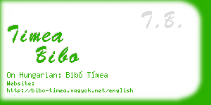 timea bibo business card